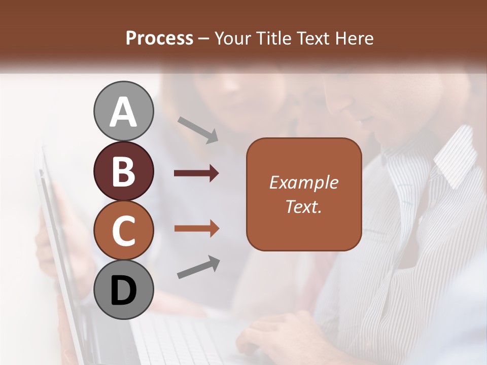 A Group Of People Looking At A Laptop PowerPoint Template