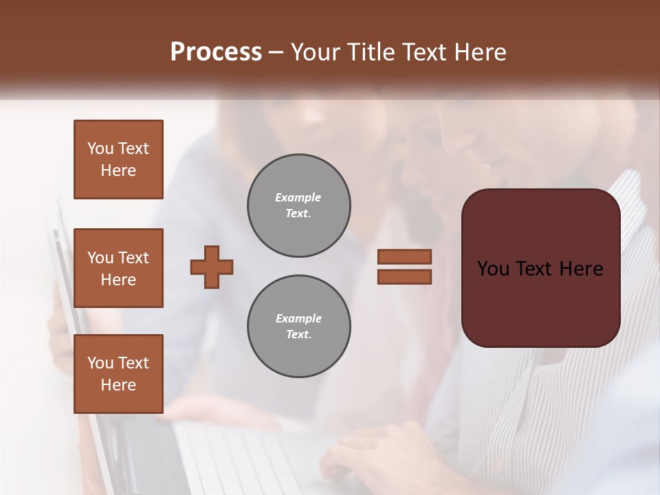 A Group Of People Looking At A Laptop PowerPoint Template
