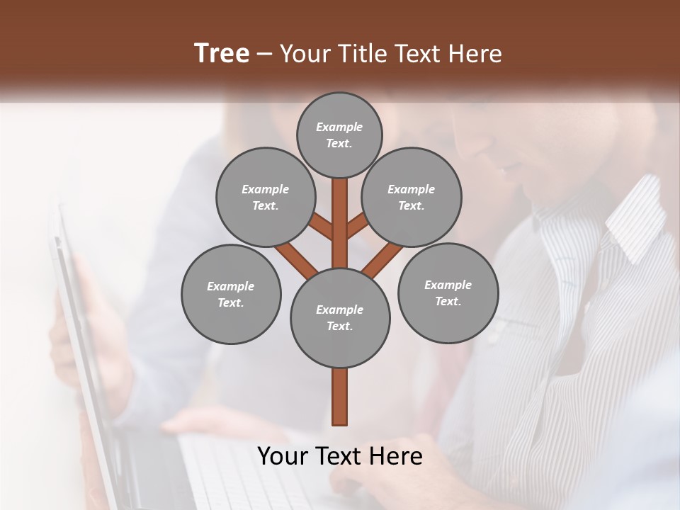 A Group Of People Looking At A Laptop PowerPoint Template