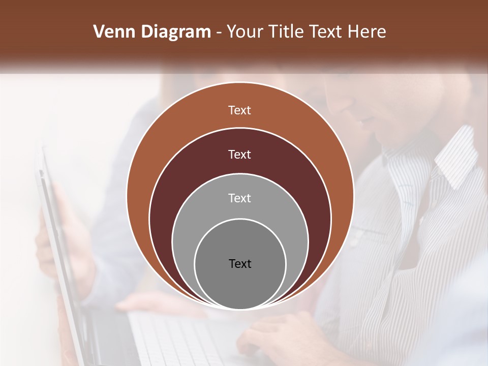 A Group Of People Looking At A Laptop PowerPoint Template