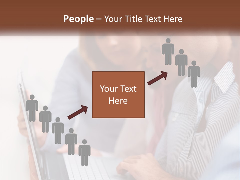 A Group Of People Looking At A Laptop PowerPoint Template