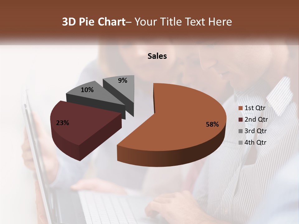 A Group Of People Looking At A Laptop PowerPoint Template