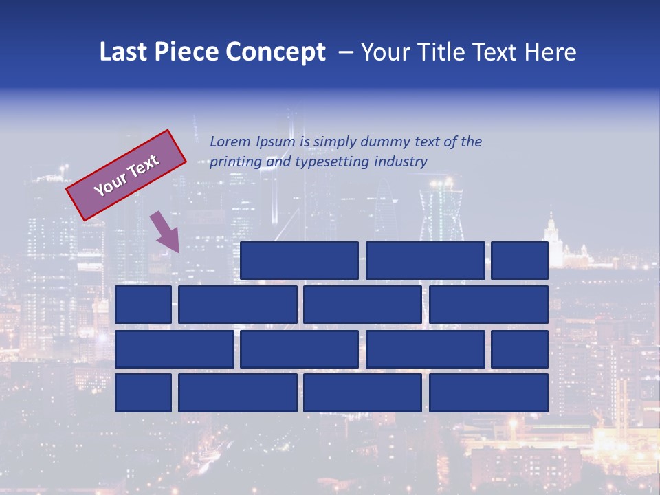 A City Skyline At Night With The Words Name Of Presentation PowerPoint Template