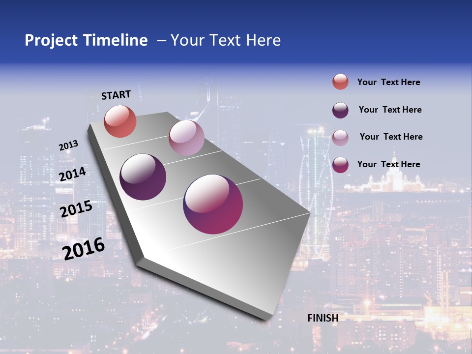 A City Skyline At Night With The Words Name Of Presentation PowerPoint Template