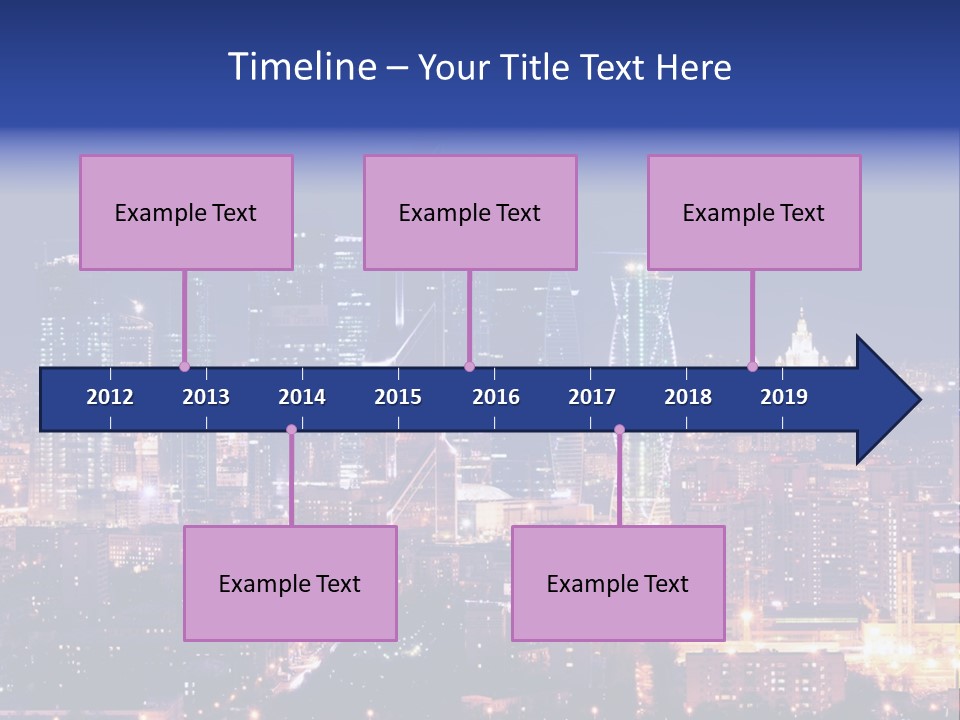 A City Skyline At Night With The Words Name Of Presentation PowerPoint Template