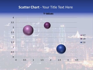 A City Skyline At Night With The Words Name Of Presentation PowerPoint Template