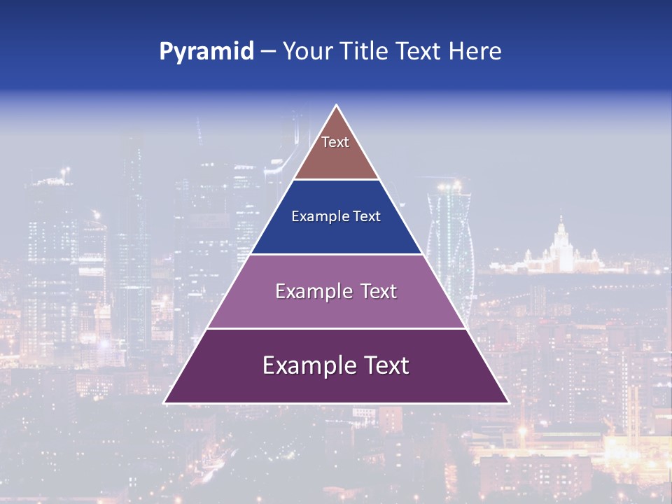 A City Skyline At Night With The Words Name Of Presentation PowerPoint Template