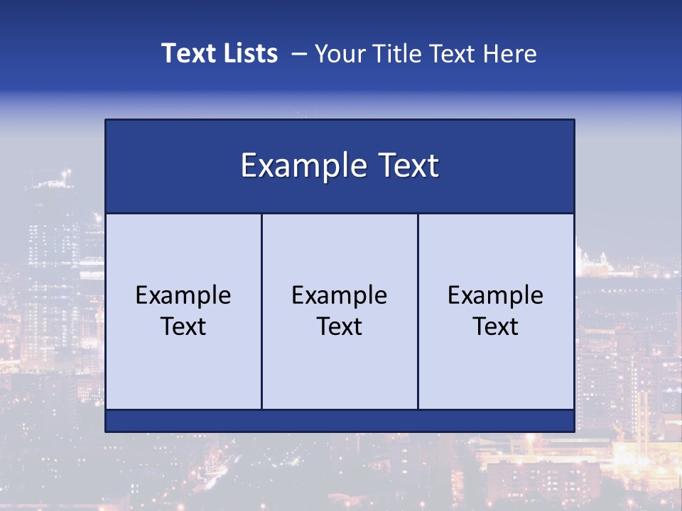 A City Skyline At Night With The Words Name Of Presentation PowerPoint Template