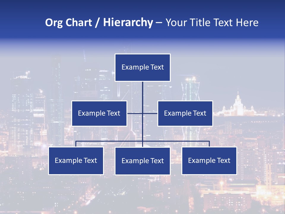 A City Skyline At Night With The Words Name Of Presentation PowerPoint Template