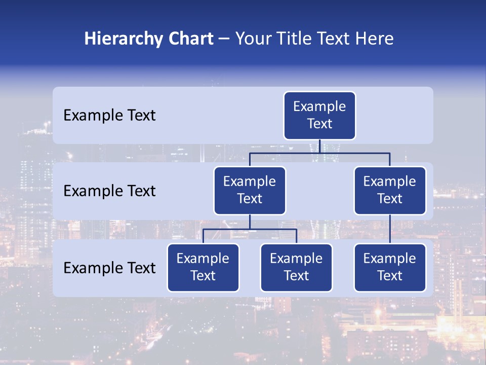 A City Skyline At Night With The Words Name Of Presentation PowerPoint Template