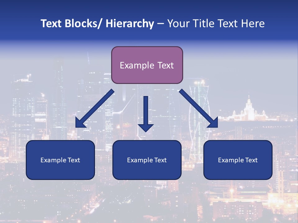 A City Skyline At Night With The Words Name Of Presentation PowerPoint Template