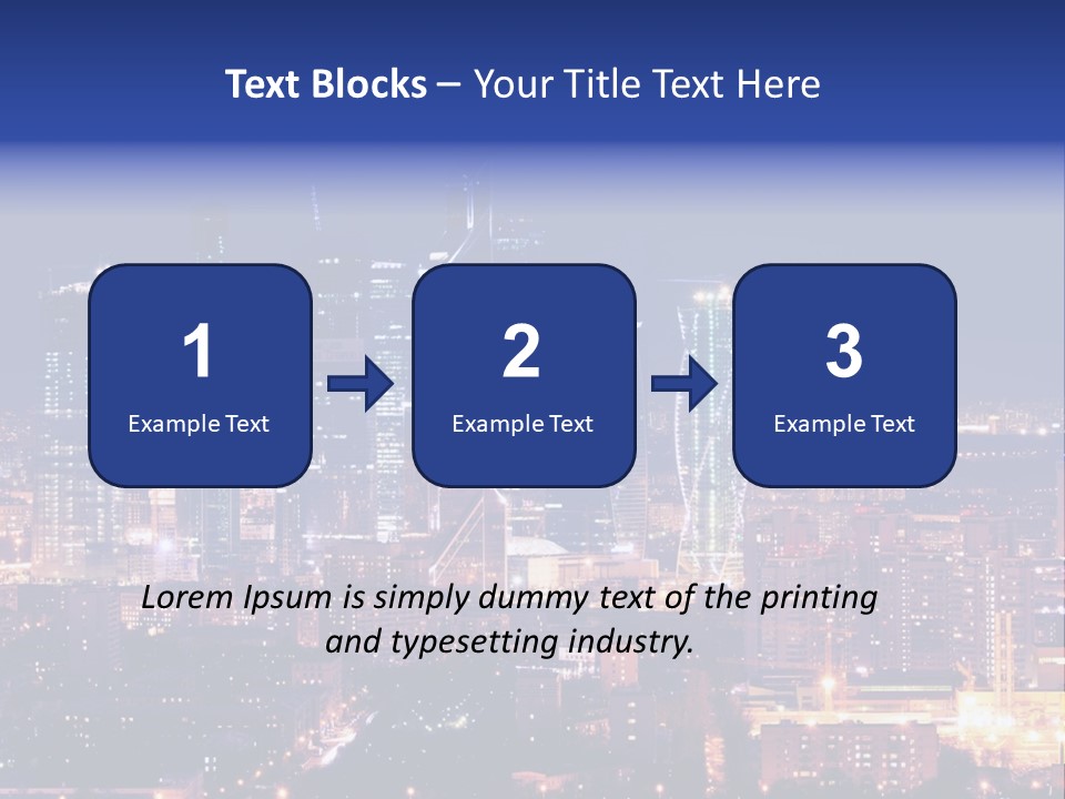 A City Skyline At Night With The Words Name Of Presentation PowerPoint Template