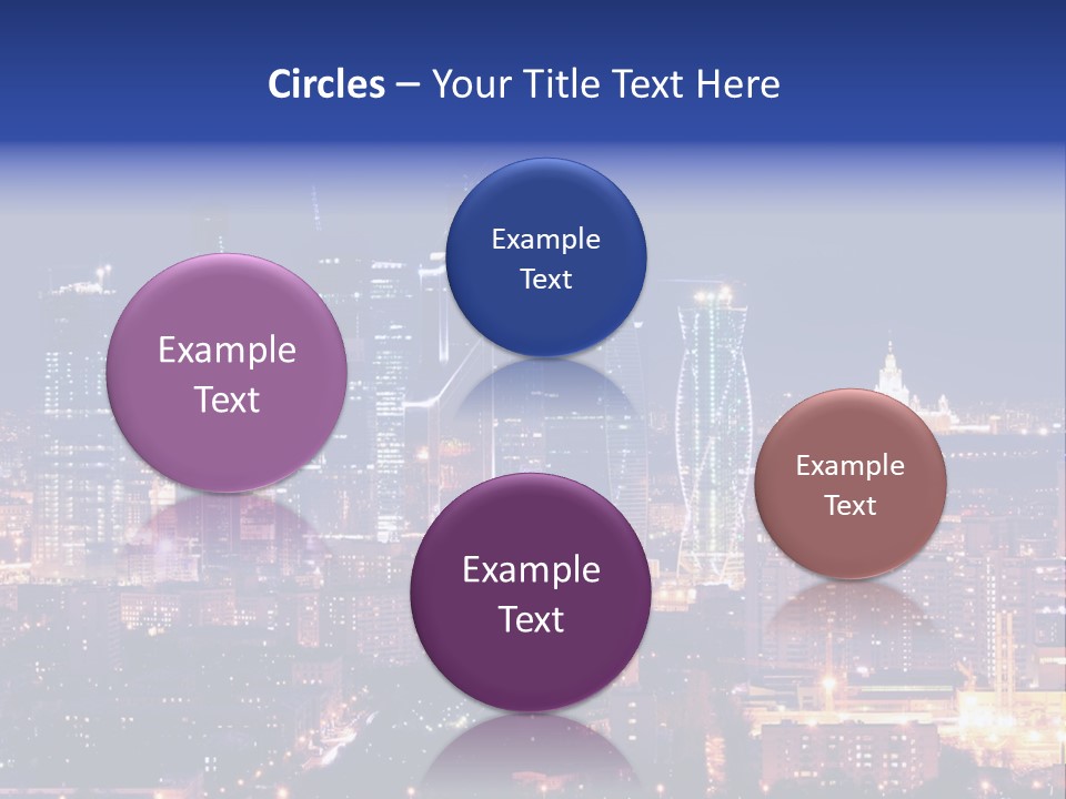 A City Skyline At Night With The Words Name Of Presentation PowerPoint Template