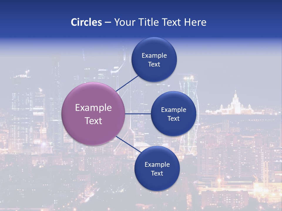 A City Skyline At Night With The Words Name Of Presentation PowerPoint Template