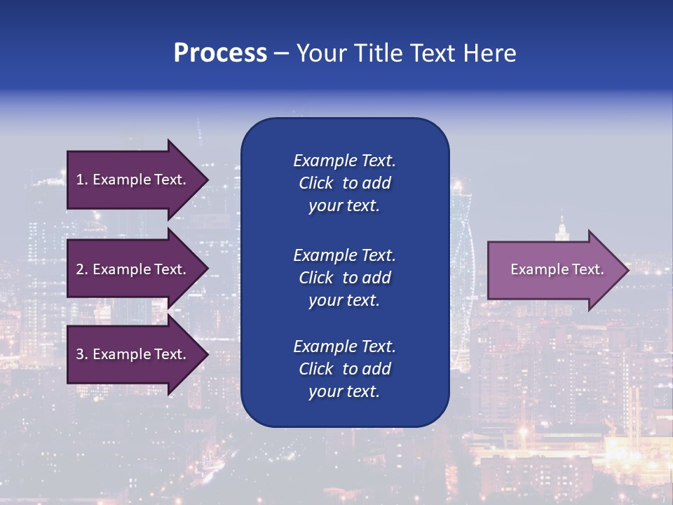 A City Skyline At Night With The Words Name Of Presentation PowerPoint Template