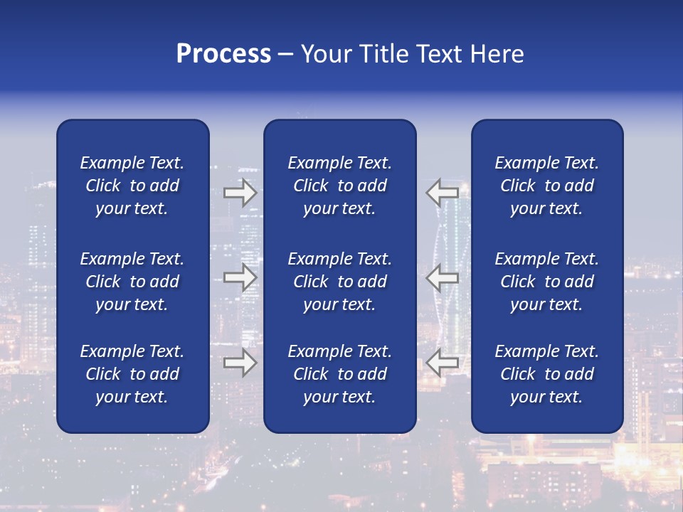 A City Skyline At Night With The Words Name Of Presentation PowerPoint Template