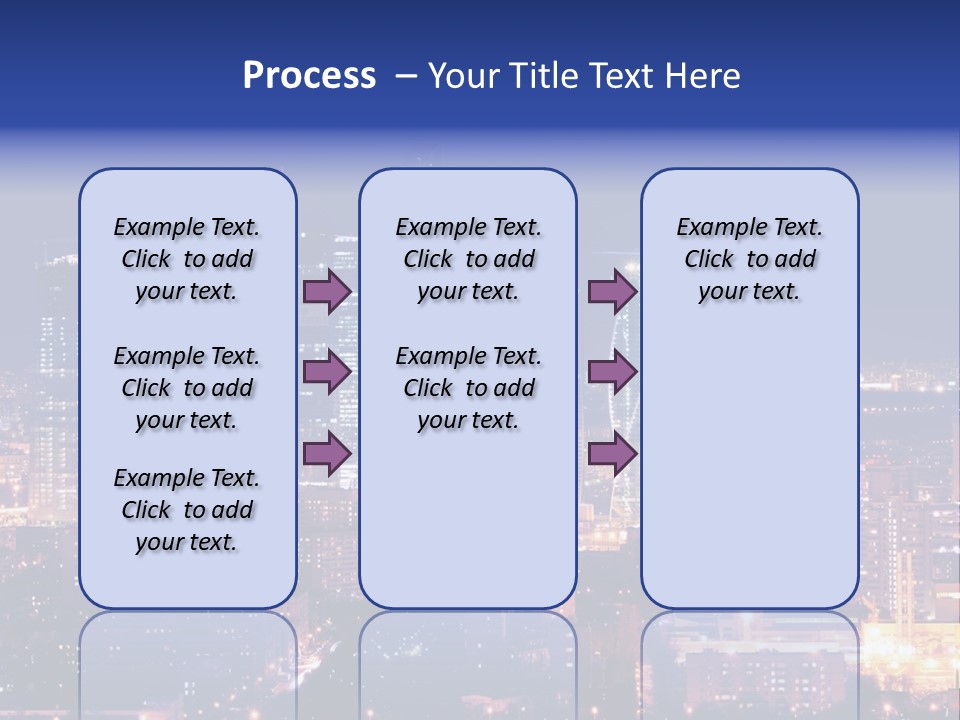 A City Skyline At Night With The Words Name Of Presentation PowerPoint Template