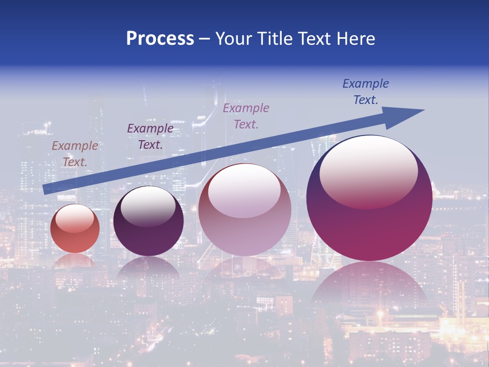 A City Skyline At Night With The Words Name Of Presentation PowerPoint Template