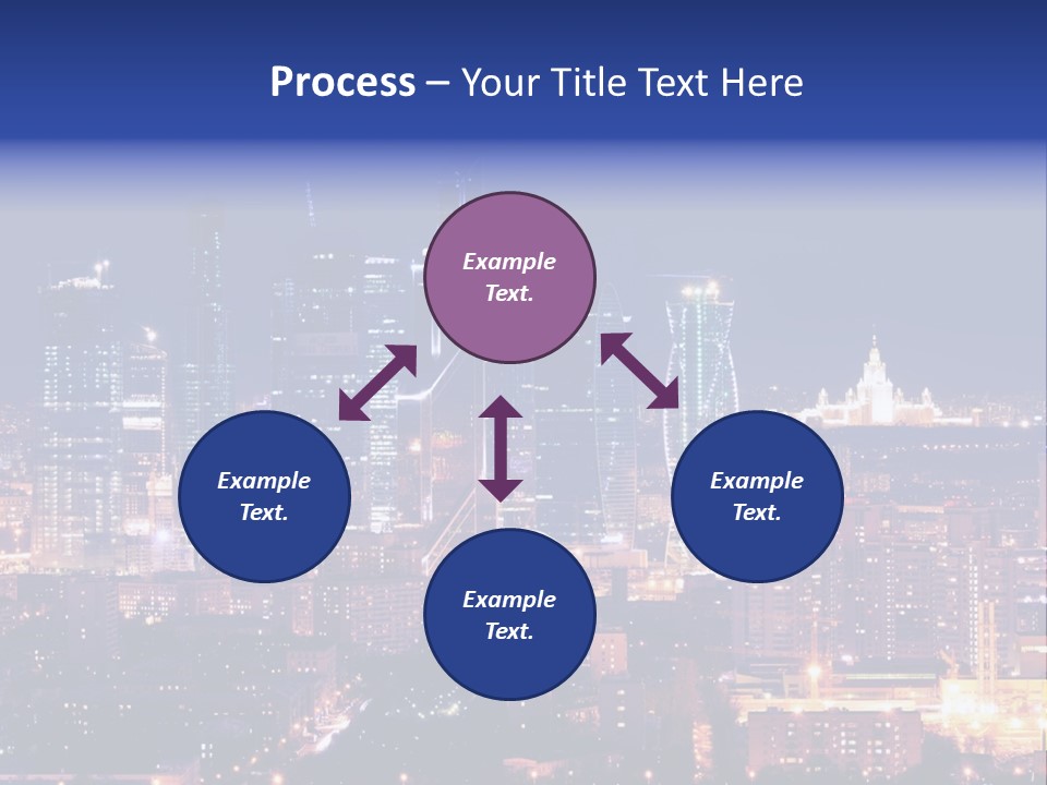 A City Skyline At Night With The Words Name Of Presentation PowerPoint Template