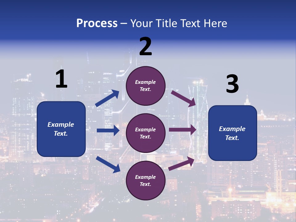 A City Skyline At Night With The Words Name Of Presentation PowerPoint Template