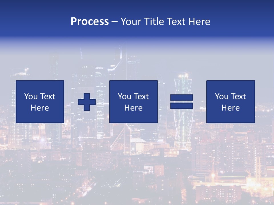 A City Skyline At Night With The Words Name Of Presentation PowerPoint Template