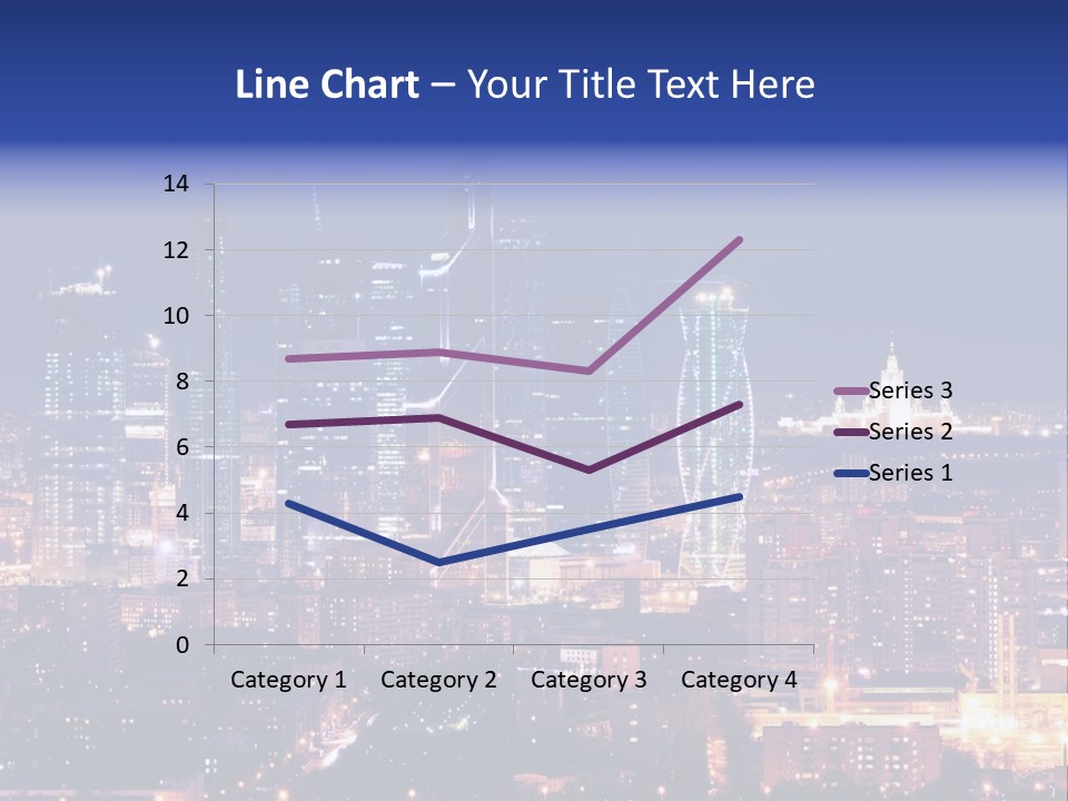 A City Skyline At Night With The Words Name Of Presentation PowerPoint Template