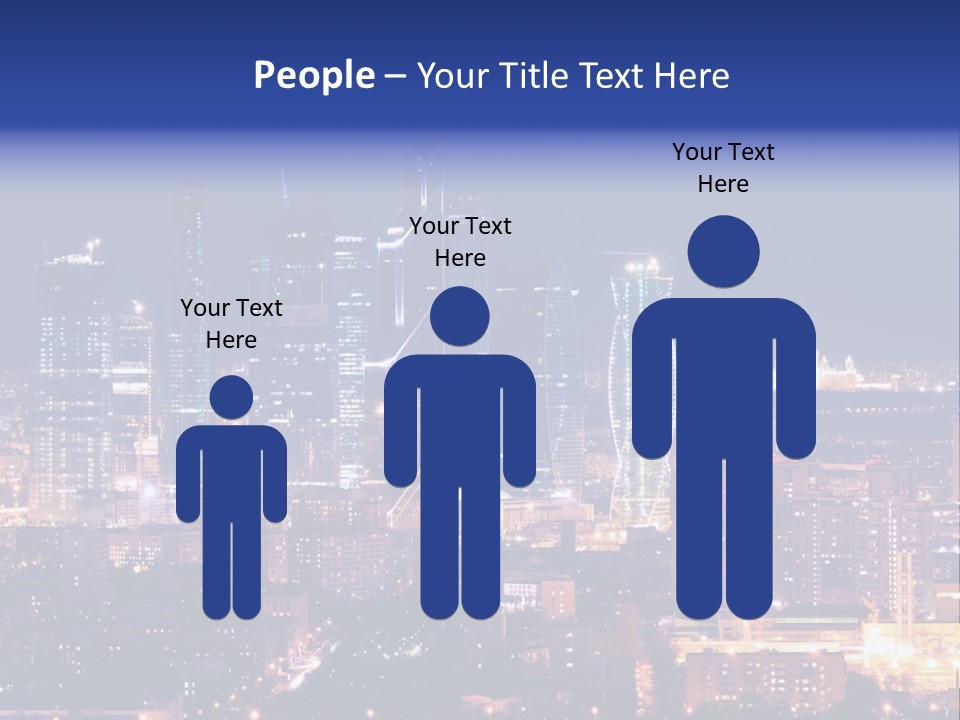 A City Skyline At Night With The Words Name Of Presentation PowerPoint Template