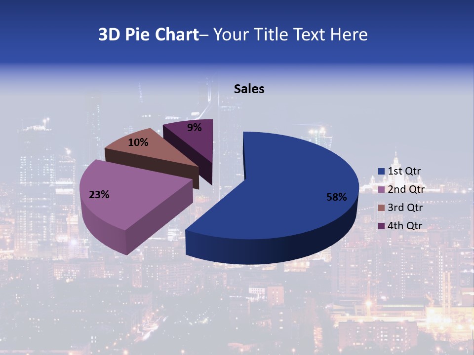 A City Skyline At Night With The Words Name Of Presentation PowerPoint Template