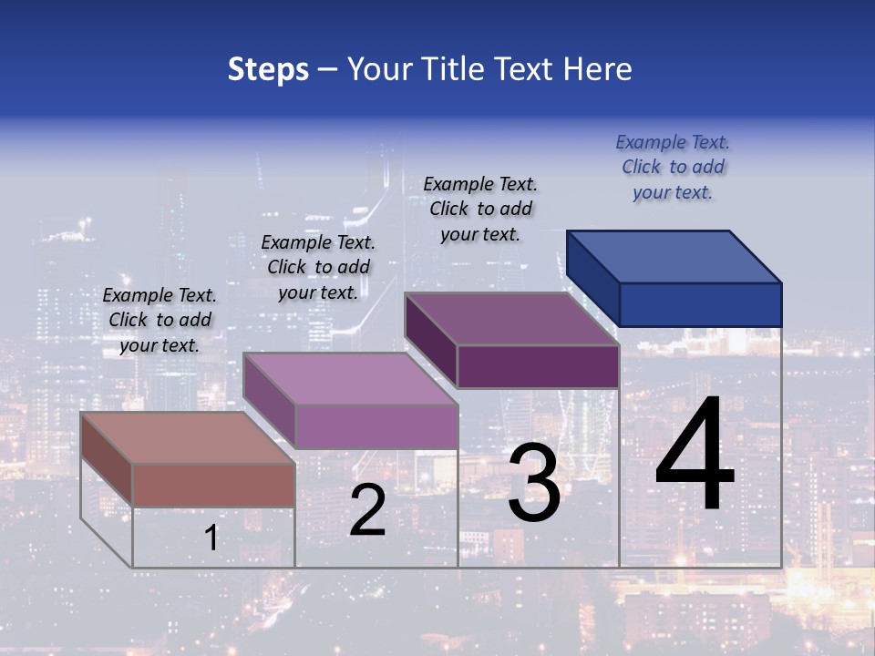 A City Skyline At Night With The Words Name Of Presentation PowerPoint Template