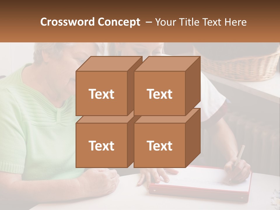 A Woman Sitting Next To A Woman Who Is Writing On A Piece Of Paper PowerPoint Template