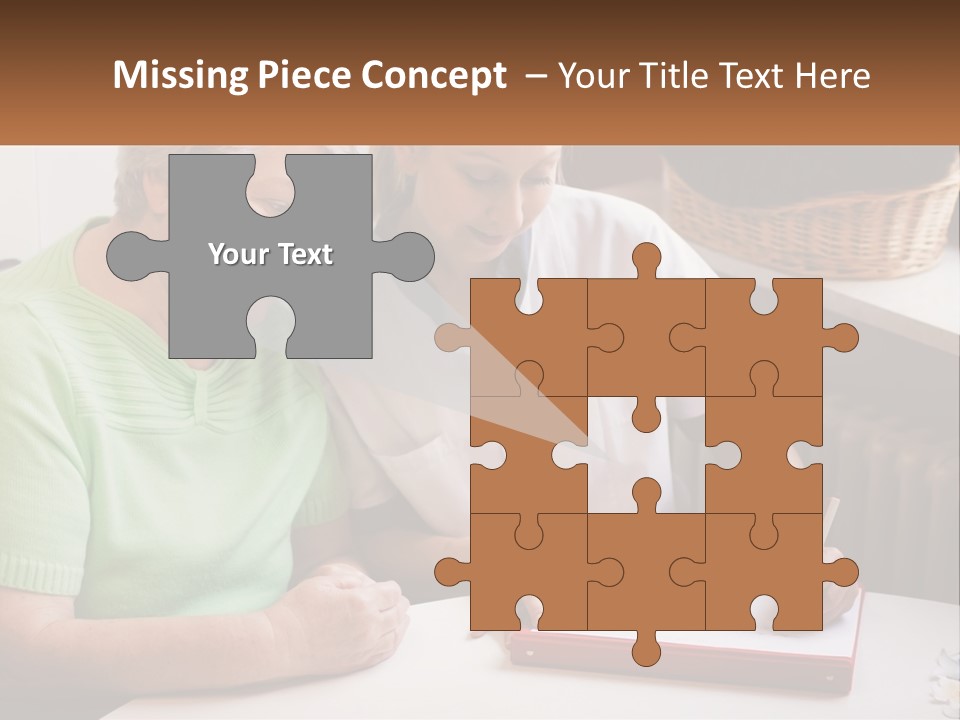 A Woman Sitting Next To A Woman Who Is Writing On A Piece Of Paper PowerPoint Template