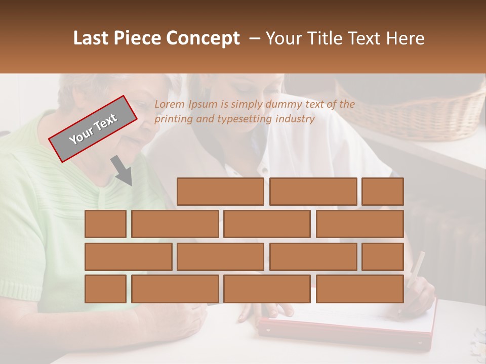 A Woman Sitting Next To A Woman Who Is Writing On A Piece Of Paper PowerPoint Template