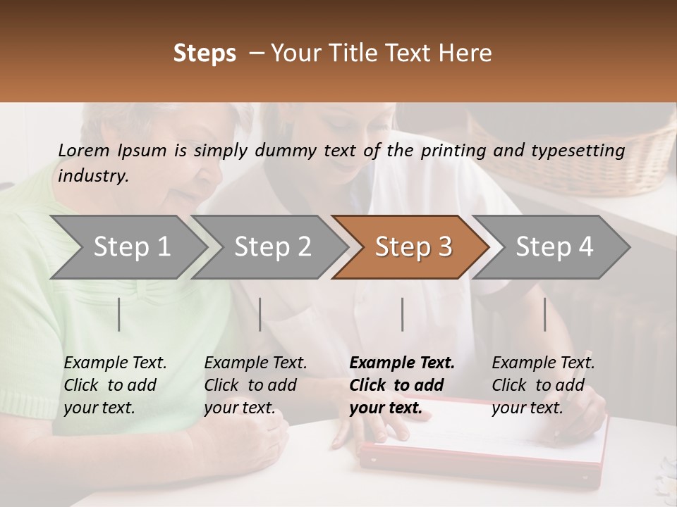 A Woman Sitting Next To A Woman Who Is Writing On A Piece Of Paper PowerPoint Template