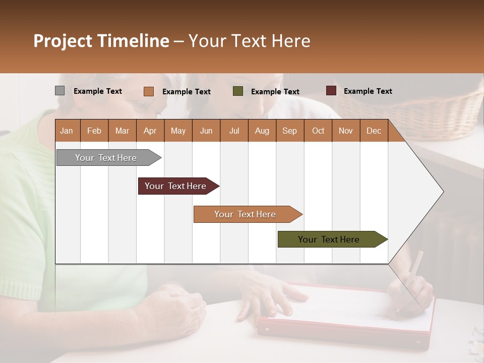 A Woman Sitting Next To A Woman Who Is Writing On A Piece Of Paper PowerPoint Template
