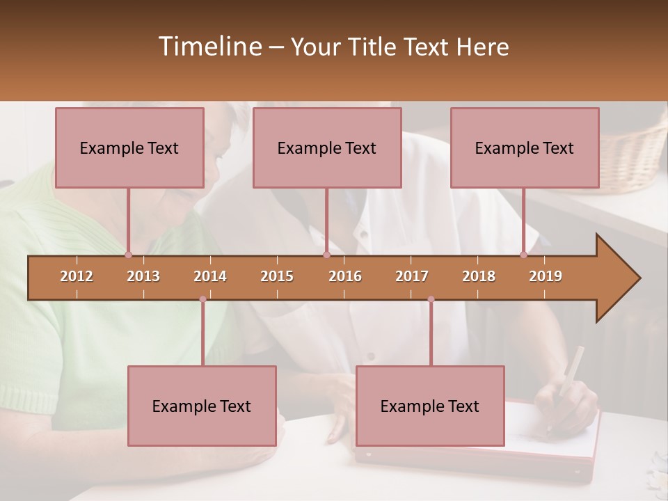 A Woman Sitting Next To A Woman Who Is Writing On A Piece Of Paper PowerPoint Template