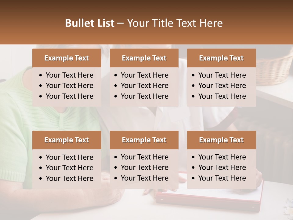 A Woman Sitting Next To A Woman Who Is Writing On A Piece Of Paper PowerPoint Template