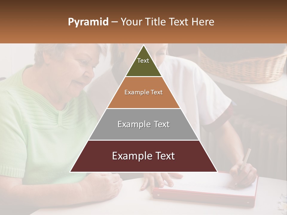 A Woman Sitting Next To A Woman Who Is Writing On A Piece Of Paper PowerPoint Template