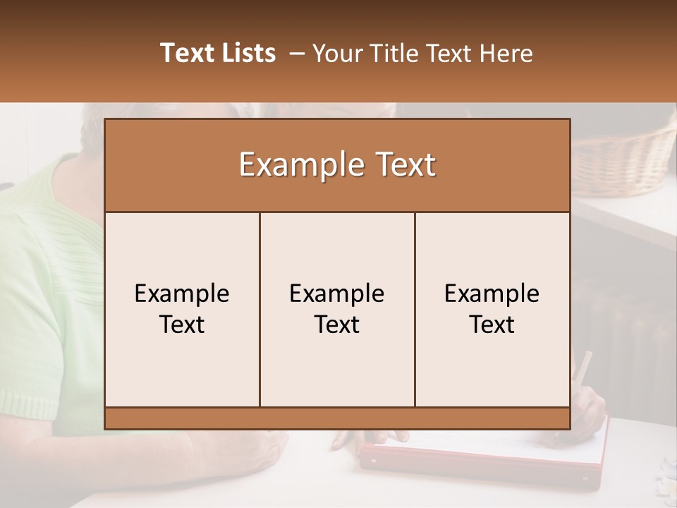 A Woman Sitting Next To A Woman Who Is Writing On A Piece Of Paper PowerPoint Template