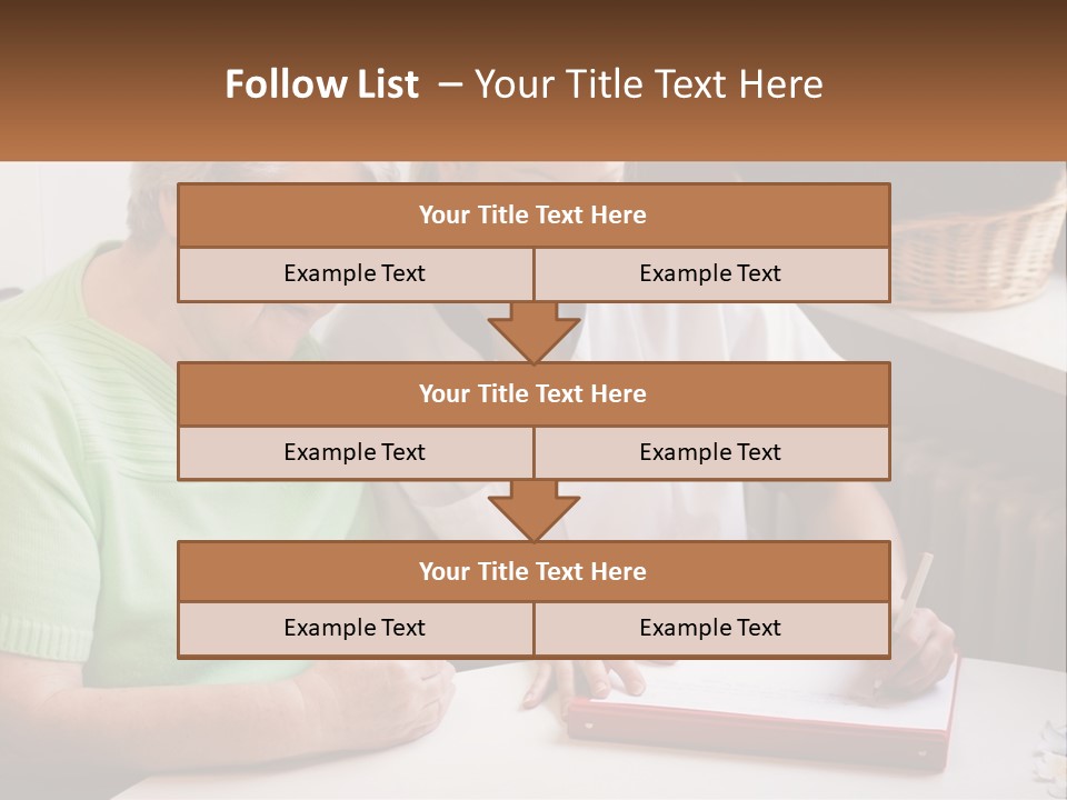 A Woman Sitting Next To A Woman Who Is Writing On A Piece Of Paper PowerPoint Template