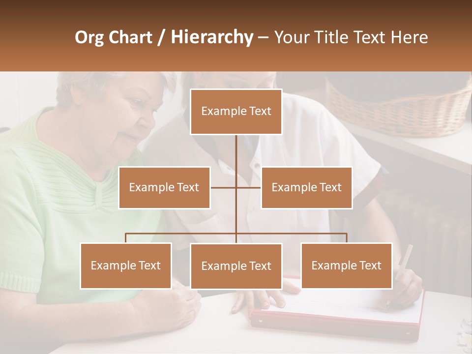 A Woman Sitting Next To A Woman Who Is Writing On A Piece Of Paper PowerPoint Template