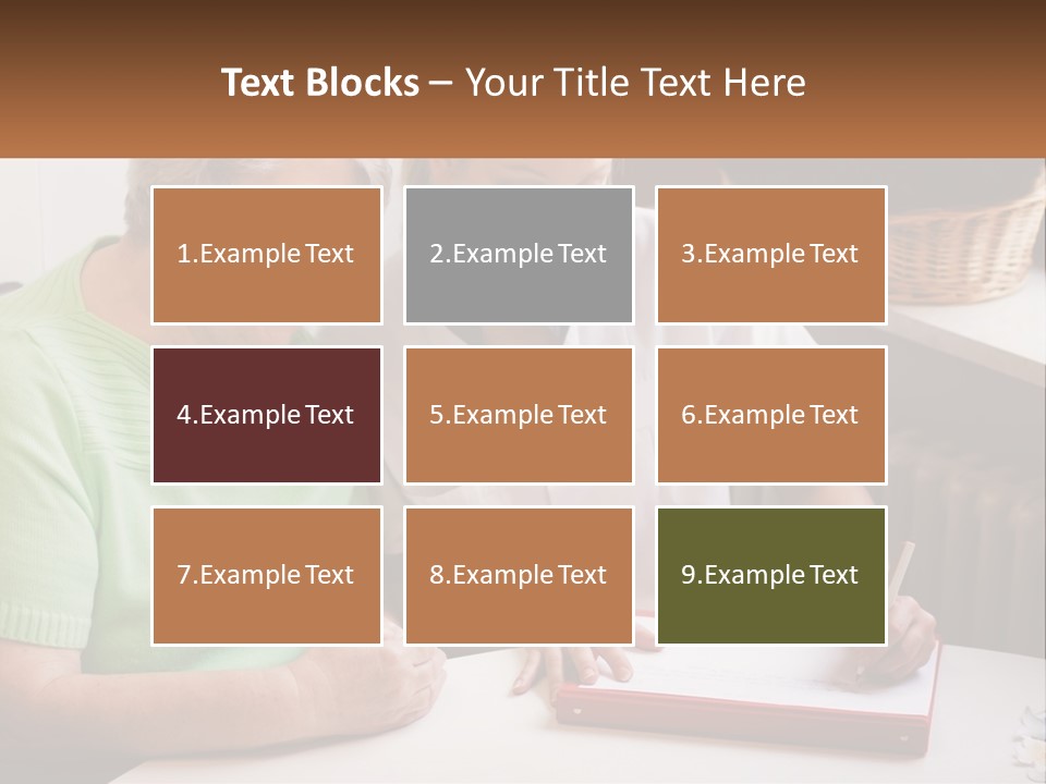 A Woman Sitting Next To A Woman Who Is Writing On A Piece Of Paper PowerPoint Template