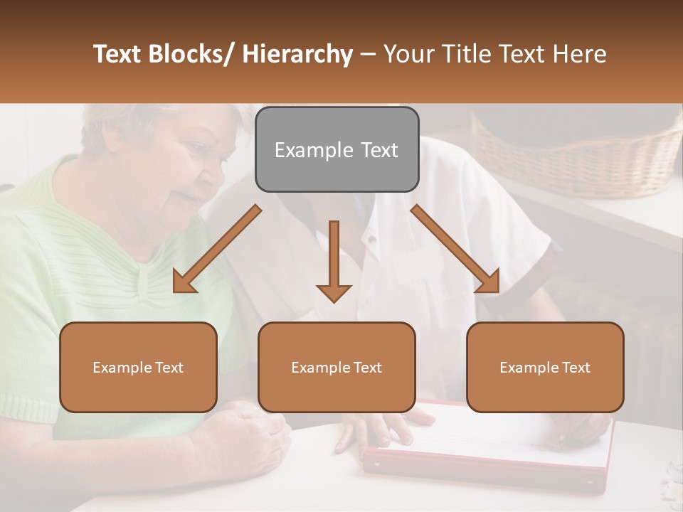 A Woman Sitting Next To A Woman Who Is Writing On A Piece Of Paper PowerPoint Template