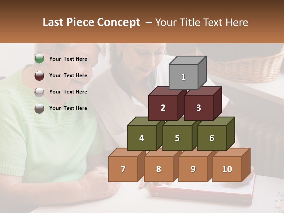 A Woman Sitting Next To A Woman Who Is Writing On A Piece Of Paper PowerPoint Template