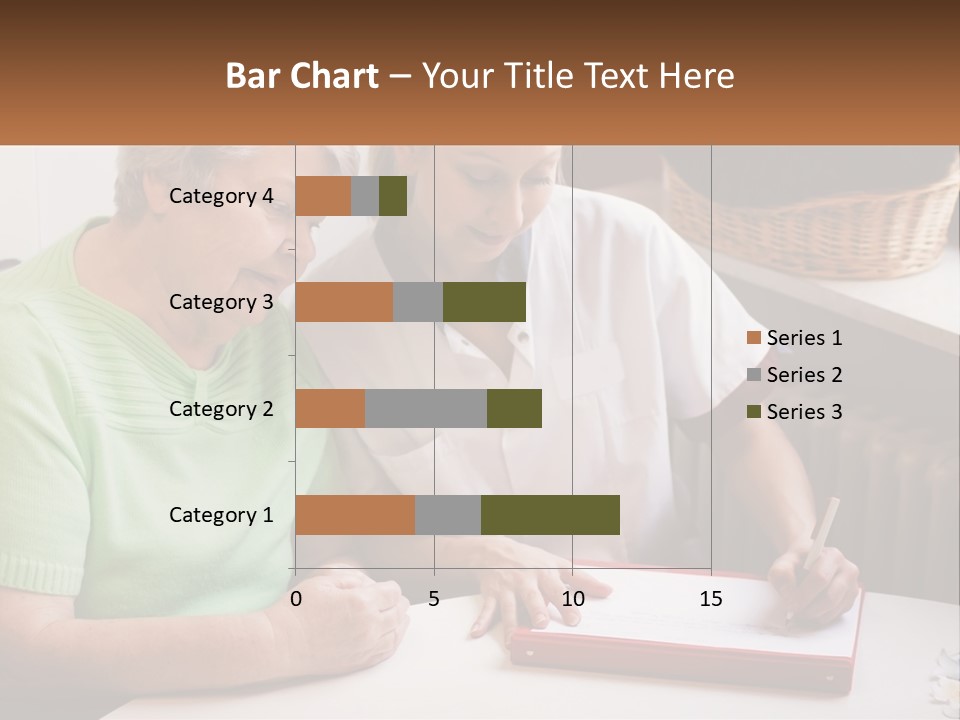 A Woman Sitting Next To A Woman Who Is Writing On A Piece Of Paper PowerPoint Template