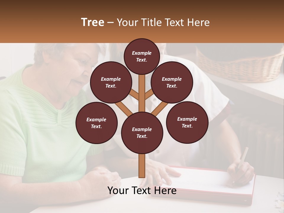 A Woman Sitting Next To A Woman Who Is Writing On A Piece Of Paper PowerPoint Template