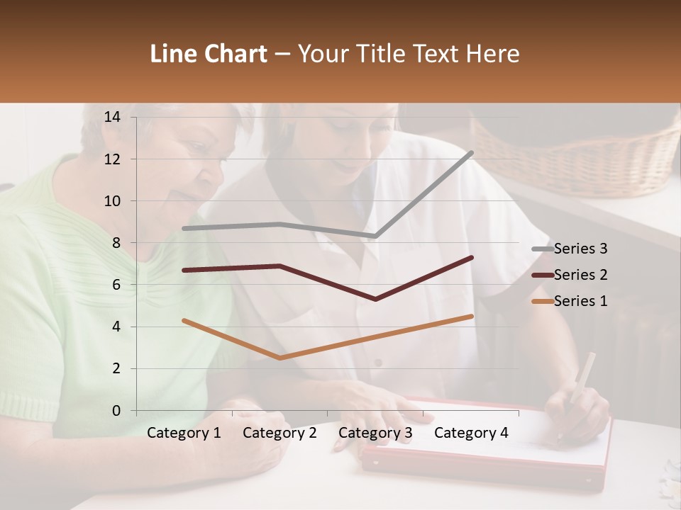 A Woman Sitting Next To A Woman Who Is Writing On A Piece Of Paper PowerPoint Template