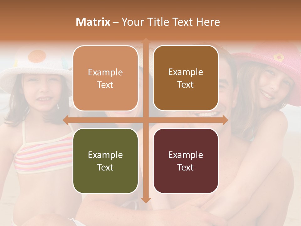 A Group Of People On The Beach With Hats On PowerPoint Template