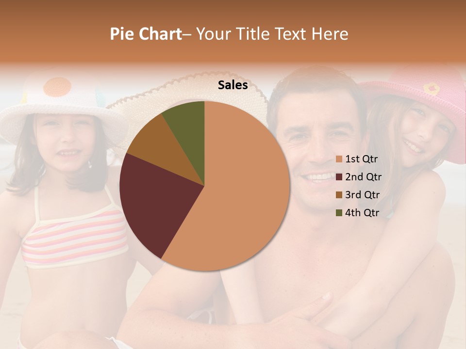 A Group Of People On The Beach With Hats On PowerPoint Template