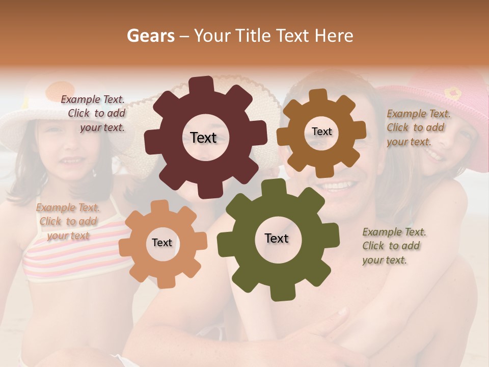 A Group Of People On The Beach With Hats On PowerPoint Template