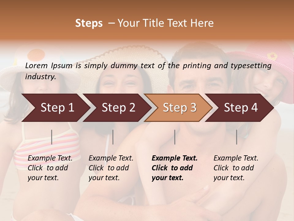 A Group Of People On The Beach With Hats On PowerPoint Template